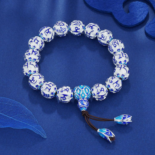 子佩集纯银真言手串【MY-000072-1】12珐琅彩手链206 商品图3