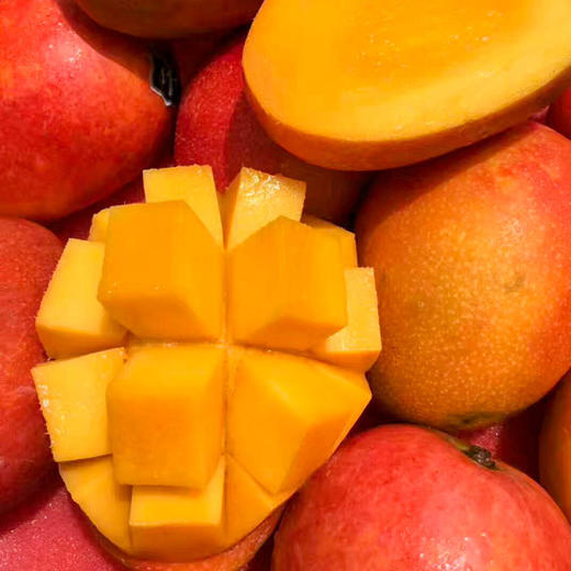 台湾熊发爱文芒果5斤箱约57颗入口细嫩淡淡奶油香甜蜜多汁