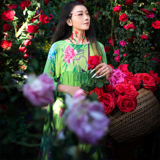 醉梦仙霖连衣裙 | 杨丽萍老师同款| 现货加急发 |真丝款 商品图3