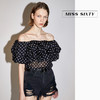 Miss Sixty2020夏季新款波点一字肩荷叶边上衣衬衫女602XJ0250000 商品缩略图0