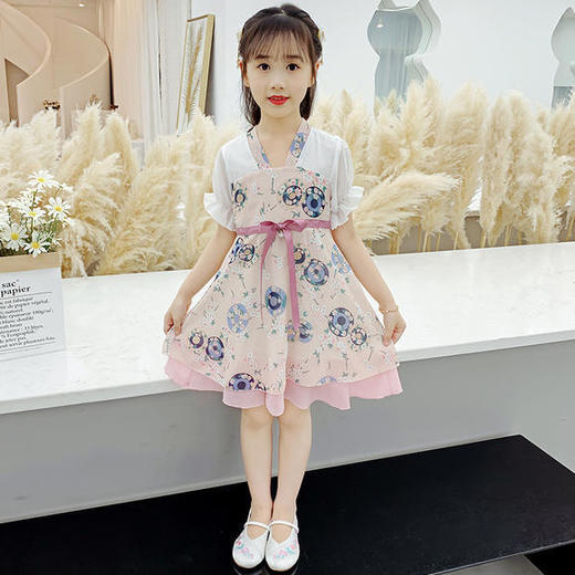 PJX-301韩版舒适，女大童洋气雪纺连衣裙 商品图2