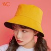 现货   正版授权VVC新款双面渔夫帽女糖果色字母盆帽韩版遮阳防紫外线黑色太阳帽 商品缩略图1