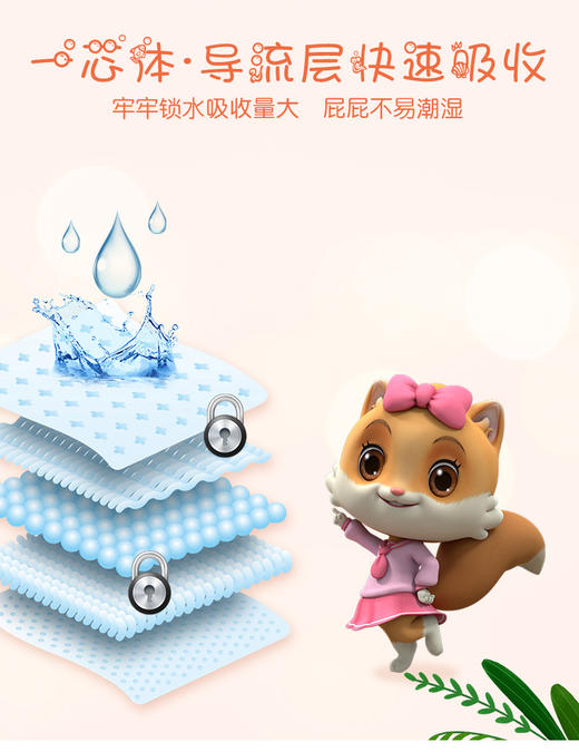 祺安三只松鼠舒薄棉柔婴儿纸尿裤 L码试用装JPY带授权招加盟代理 商品图7