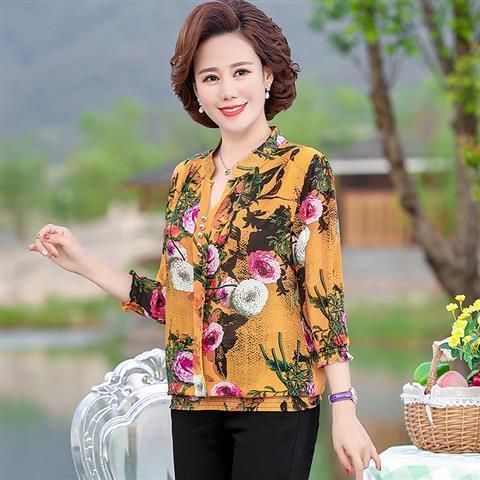 YQ-1104新款显瘦遮肚子大码阔太太小衫 商品图1