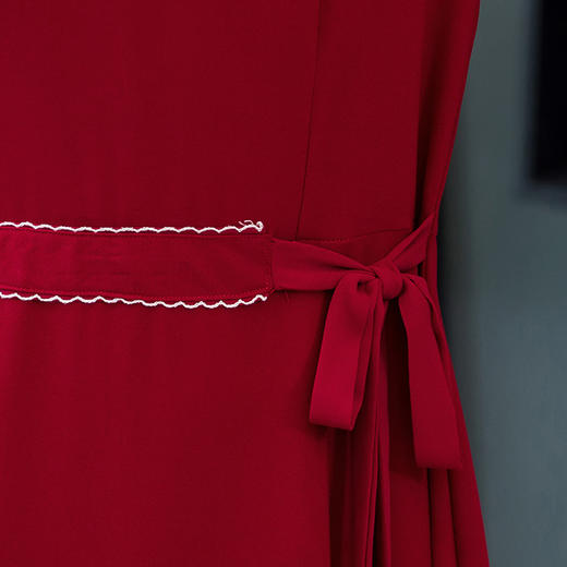 MQ-1099-2025夏装新款气质显瘦遮肚子雪纺连衣裙YY 商品图4