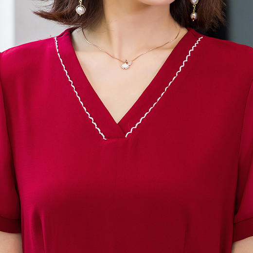 MQ-1099-2025夏装新款气质显瘦遮肚子雪纺连衣裙YY 商品图3