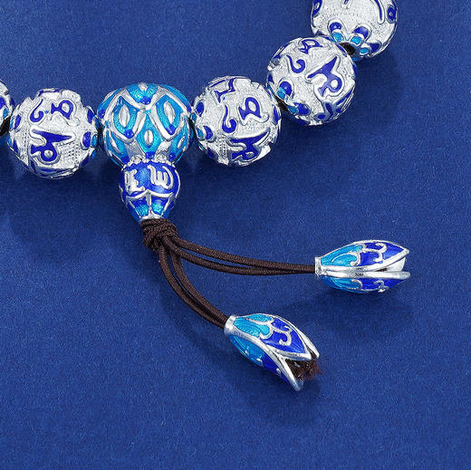 子佩集纯银真言手串【MY-000072-1】12珐琅彩手链206 商品图5