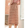 欧芮儿格子半身裙A字开叉 商品缩略图2