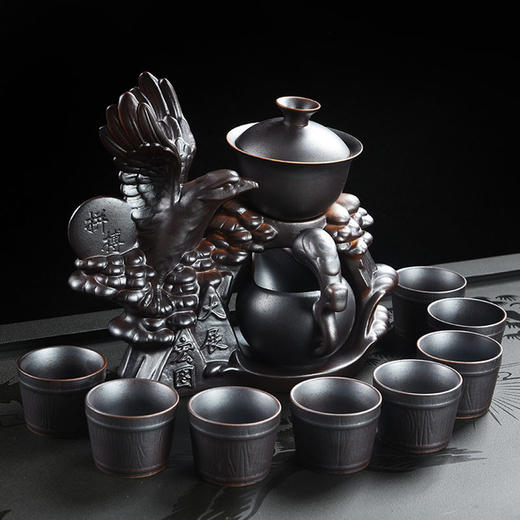 【茶具】整套全半自动茶具套装家用懒人泡茶器创意功夫陶瓷礼盒装 商品图2