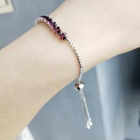 S925银石榴石手串