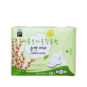 韩国恩芝超薄日用卫生巾250mm/12PJPY带授权招加盟代理