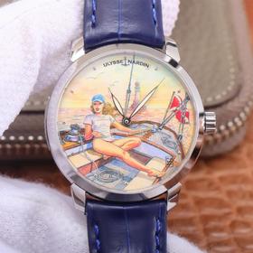 FK雅典鎏金经典系列，尺寸40×10mm，904L精钢，配件可与正品互换，男士腕表，自动机械机芯，皮表带，透底