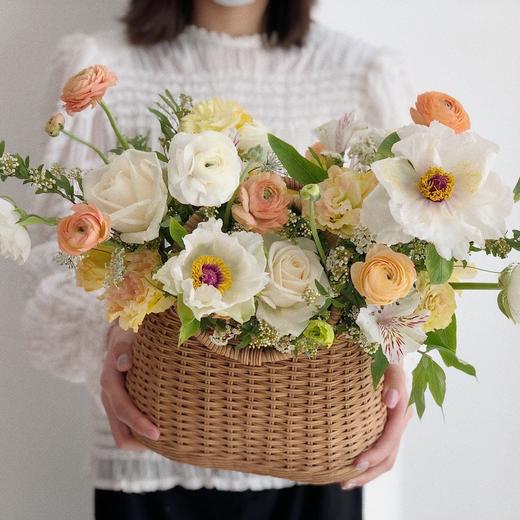 花艺 奶油春天·花篮 商品图0