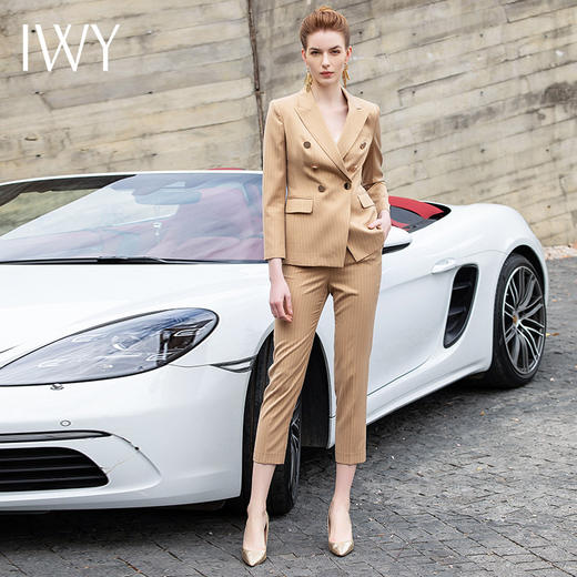 IWY/卡其色西装长裤半裙套装201020CPS1 商品图2