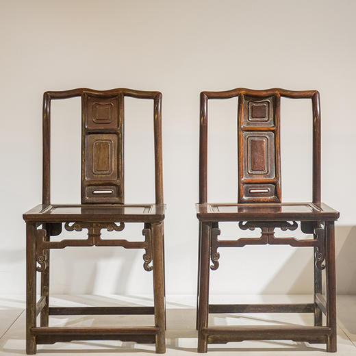 清代 红木三攒靠背文椅(一对) - 明清家具研习社