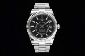 N劳li士天行者SKY-DWELLER，尺寸：42MM，搭载9001机芯，男士腕表，精钢表带，自动机械机芯，密底。