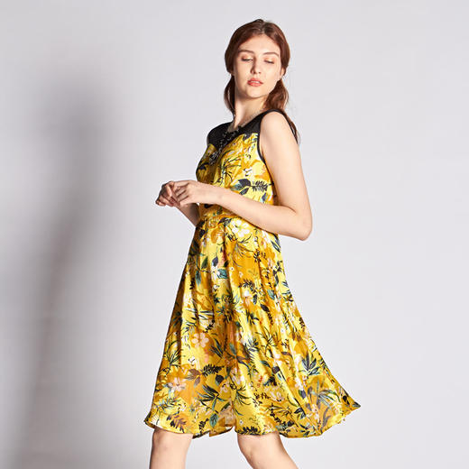 【伯妮斯茵】2S63431--黄色连衣裙--开花的果树--《燃烧的灵魂--梵高》 商品图2