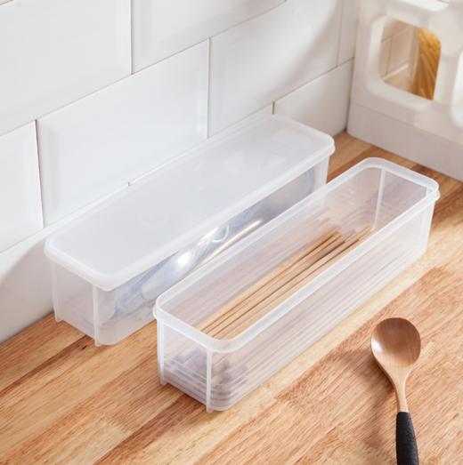 【储物盒】厨房带盖面条保鲜盒居家塑料收纳盒餐具筷子盒冰箱收纳盒 商品图2
