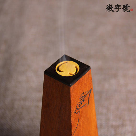 遇见°酸枝镶紫光檀 梯形创意 香筒 商品图4