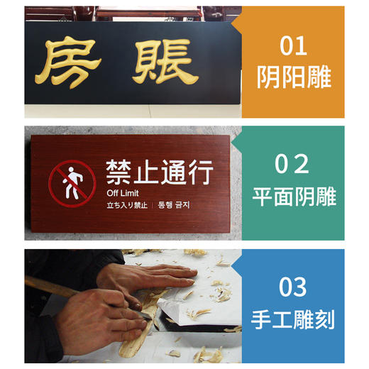 实木牌匾匾额对联景区标识牌指示牌 支持定制 商品图3