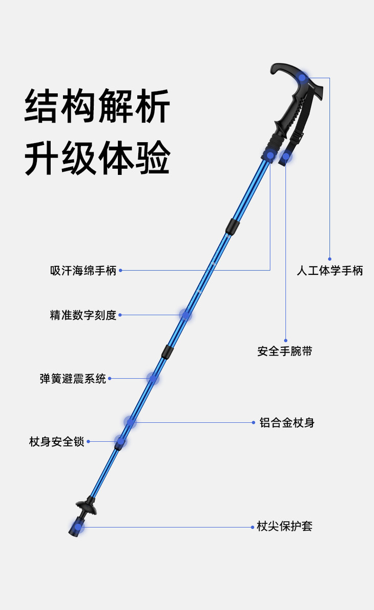 登山杖的结构图解图片