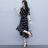 WZNH-SYG1977夏季新款收腰显瘦气质荷叶边波点裙子 商品缩略图3
