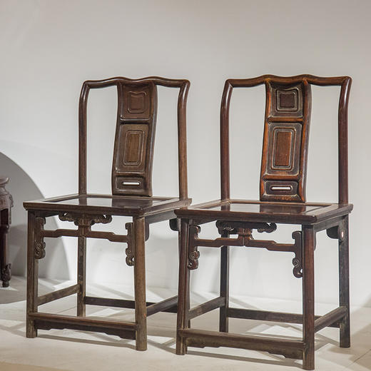 清代 红木三攒靠背文椅(一对) - 明清家具研习社