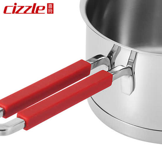 cizzle喜时【至乐】304不锈钢奶锅家用加厚热奶煮面婴儿辅食锅宝宝小汤锅 红柄奶锅 商品图2
