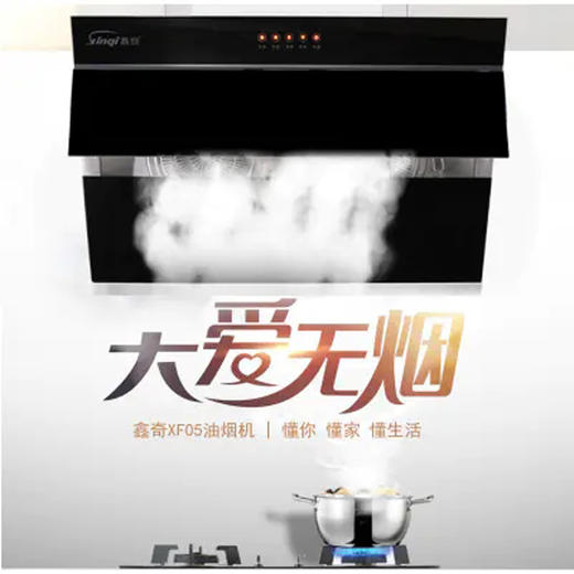 cdfh0521pfj鑫奇平板双电机易清洁急旋风油烟机XF05 商品图2
