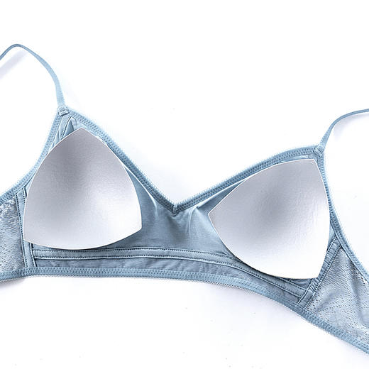 橘钻lb84舒适无钢圈法式三角杯真丝文胸多色