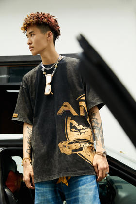 夏季潮流印花短袖AMCC&ME联名嘻哈风T恤