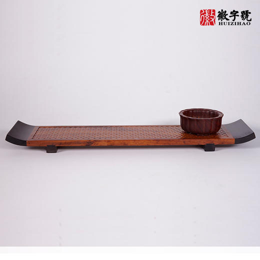 小编织纹°翘脚杯托 酸枝+紫光檀 商品图2