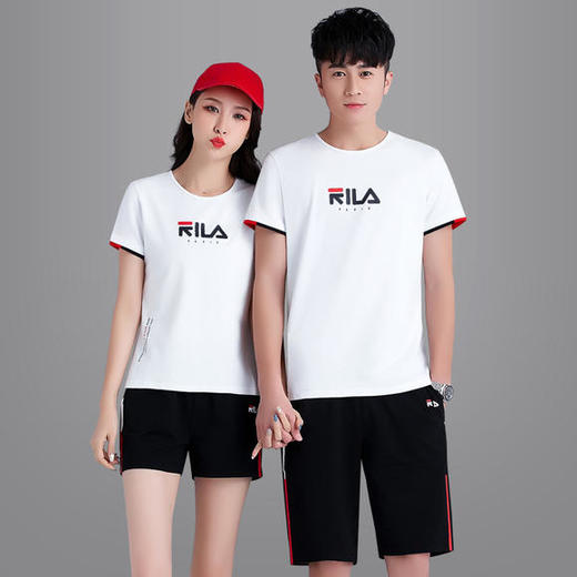 SP-9058DFSRE新款潮流时尚情侣短袖短裤休闲运动套装 商品图1