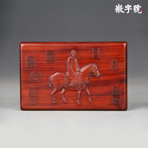 人骑图°酸枝木雕书镇 商品图0