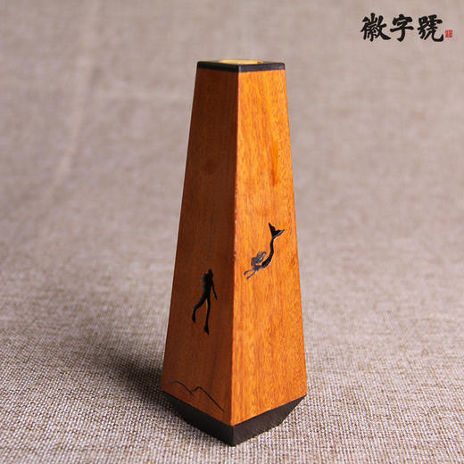 遇见°酸枝镶紫光檀 梯形创意 香筒 商品图2