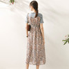 WLZD-2005206新款法式Chic风复古牛仔拼碎花连衣裙 商品缩略图2