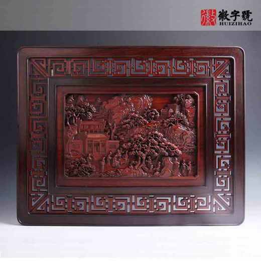 五福临门/喜报频传多款酸枝精框挂屏61*48cm 商品图3