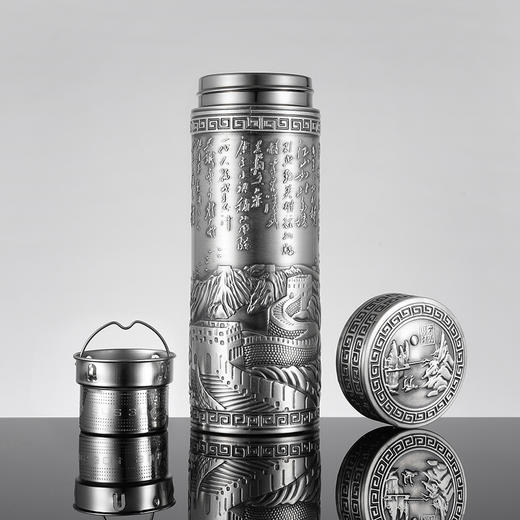 子佩集S999纯银内胆精工长城杯摆件【DLBJB001】长城泡茶杯206 商品图0