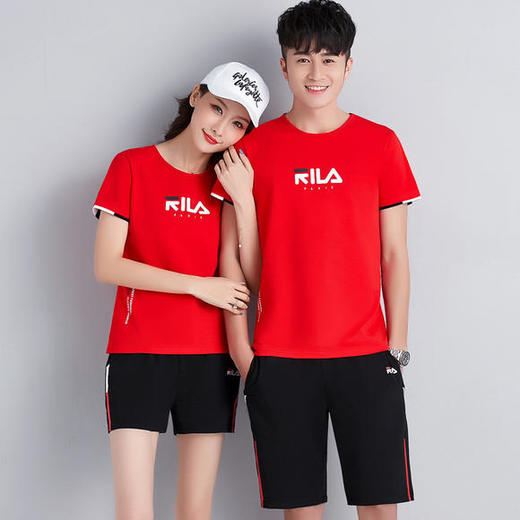 SP-9058DFSRE新款潮流时尚情侣短袖短裤休闲运动套装 商品图2