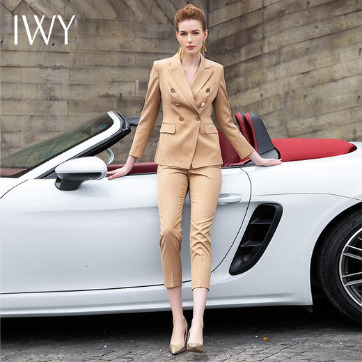 IWY/卡其色西装长裤半裙套装201020CPS1 商品图3