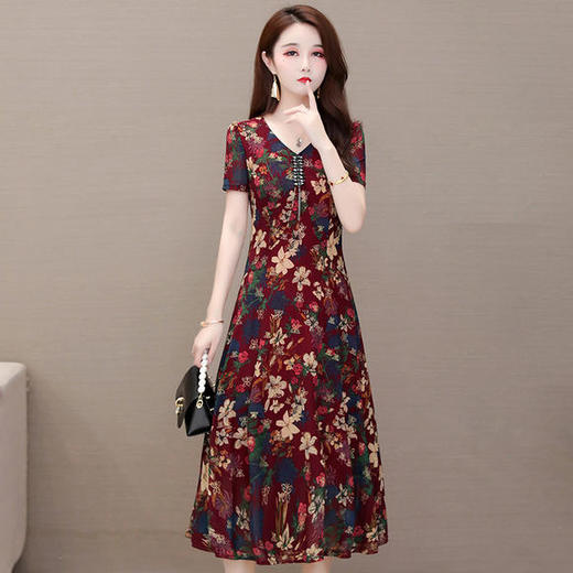 YWE-YSME2059夏新款时尚修身长款过膝连衣裙 商品图3