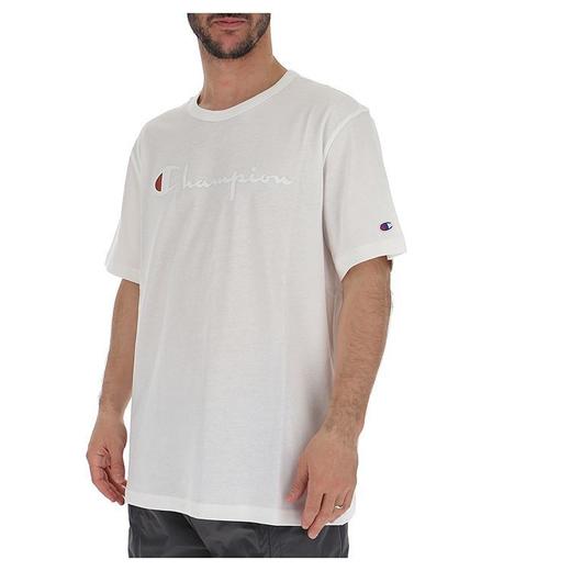CHAMPION 冠军 圆领 短袖 宽松 男士运动T恤 白色 213293 WW001 商品图1