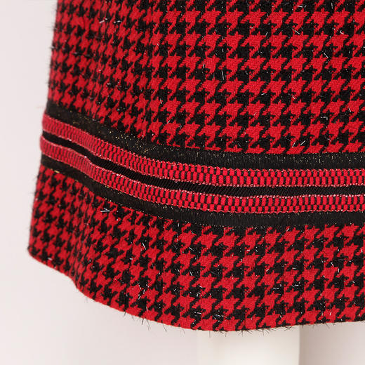 ND92A斯尔丽2019年冬季新品下摆织带领子毛收腰修身女士中长款大衣 商品图4