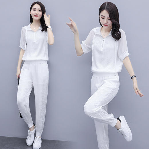 时尚减龄显瘦洋气休闲两件套(货号 any6112)