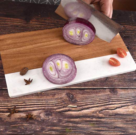 【菜板】大理石拼木菜板 相思木拼接菜板 芝士板面包砧板厨房多功能切菜板 商品图2