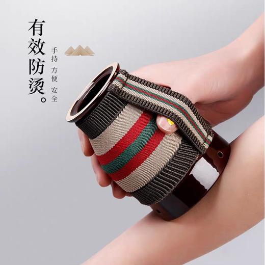 【艾灸刮痧杯】陶瓷杯 防烫布套小灸罐 商品图2