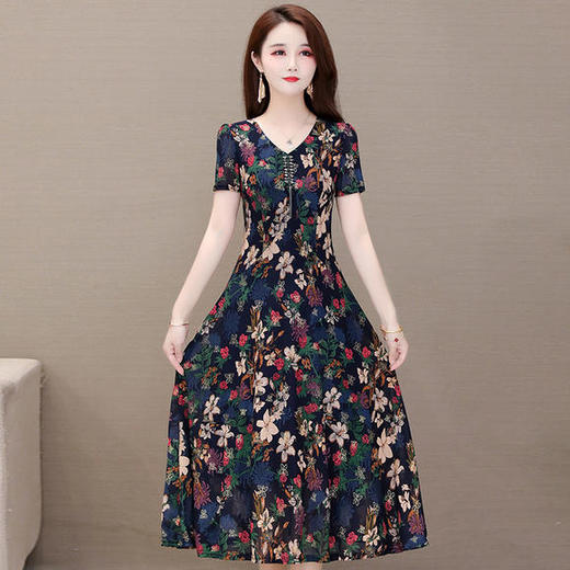 YWE-YSME2059夏新款时尚修身长款过膝连衣裙 商品图2