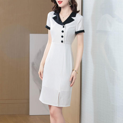 NJS-YGH2020334H夏新款西装领连衣裙OL办公室气质职业一步裙 商品图1
