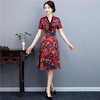 SYK-百花夏新款复古气质修身显瘦改良旗袍裙 商品缩略图1
