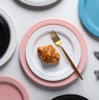 【餐盘】北欧创意家陶瓷菜盘子西餐盘牛排托盘甜品蛋糕盘餐具早餐盘圆平盘 商品缩略图0